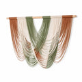 Makramee-Wandbehang 100 x 120 cm Baumwollkordel Grün Beige Braun Boho Wanddekoration